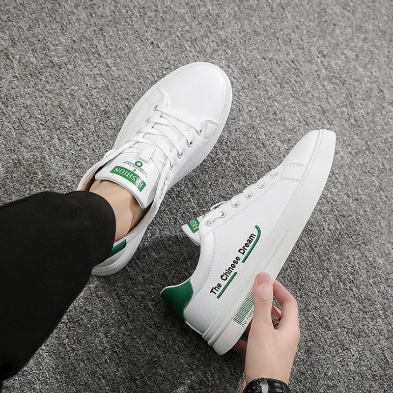 2024 Men Vulcanized Shoes Trendy Student All-match White Flat Shoes Summer Casual  Sneaker Comfortable Lightweight Running Shoes