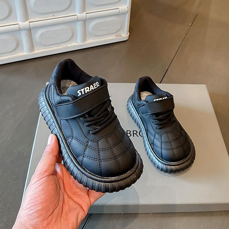 

Детская универсальная повседневная обувь Модная спортивная обувь для девочек Дышащие кроссовки в британском стиле для мальчиков Детская обувь на мягкой подошве 36 чёрный