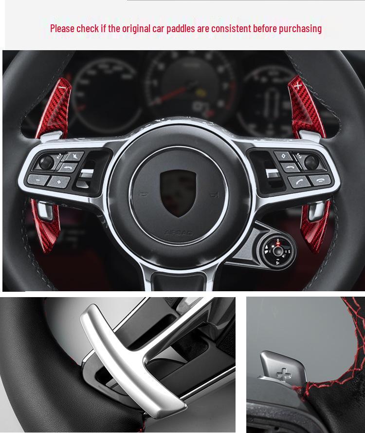True Carbon Fiber Steering Wheel Paddle Shifters for Panamera, Macan, 911, Cayenne - T-Carbon