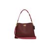 COACH Willow Pebble Texture Spiral Leather Tote Bag, Shopping Bag, Handbag, Shoulder Bag Women's Dark Burgundy C2590-B4WN