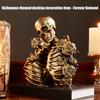 Elegant Resin Skull Decorations For Indoor Outdoor Halloween Party Centerpieces Detailed Hand Painted Artwork