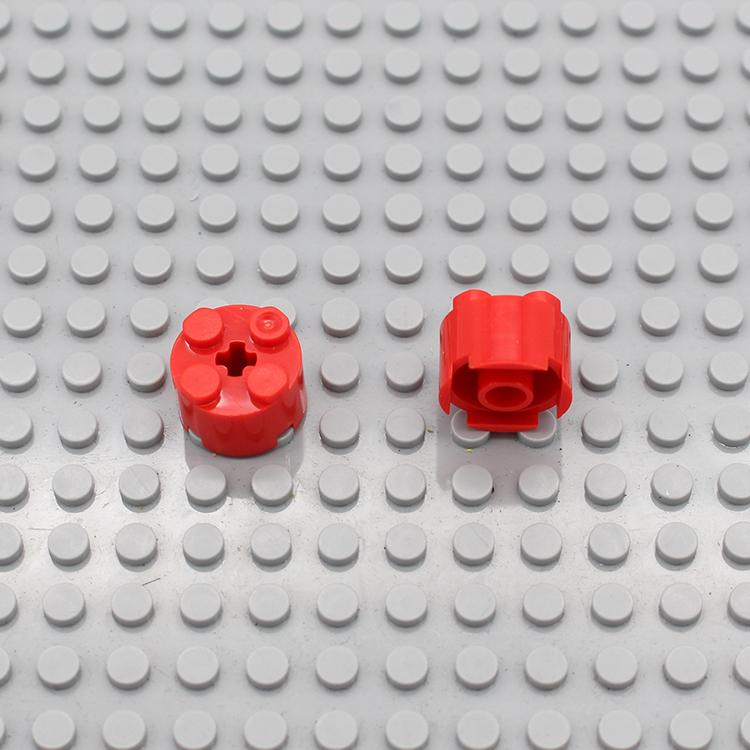 100 ks Kompatibilní s Moc 3941 Kostka Kulatá 2x2 s Otvorem pro Osu Stavebnice Vzdělávací Skládací Částice