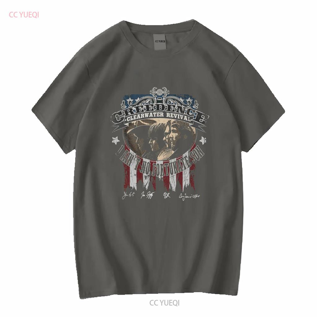 Rare CREEDENCE CLEARWATER REVIVAL Signature S To 5XL T Shirt Vintage Washed Stylish Homme Designer Clothes Graphic Comfortable