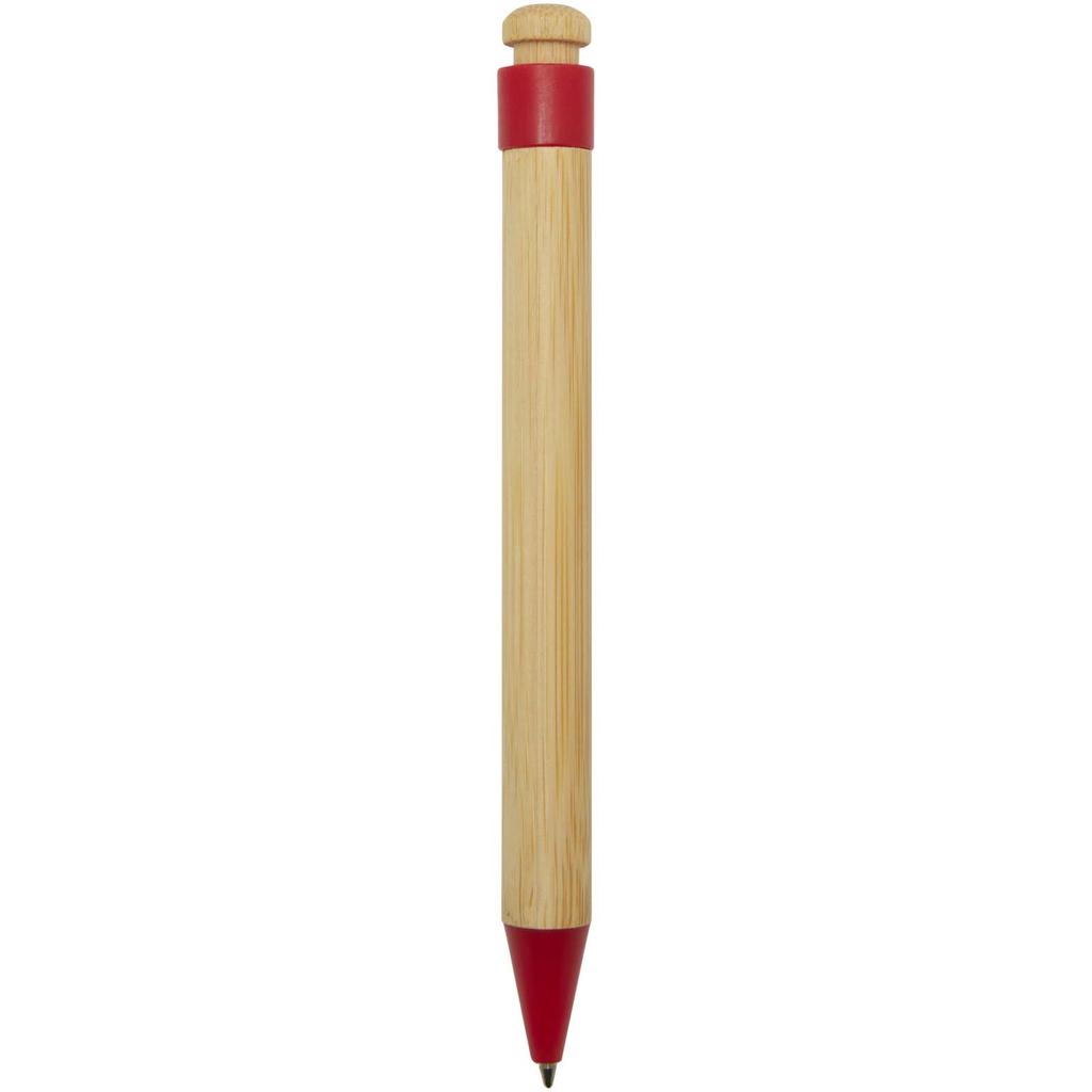 Bamboo pen and recycled plastic "Rattan" Red