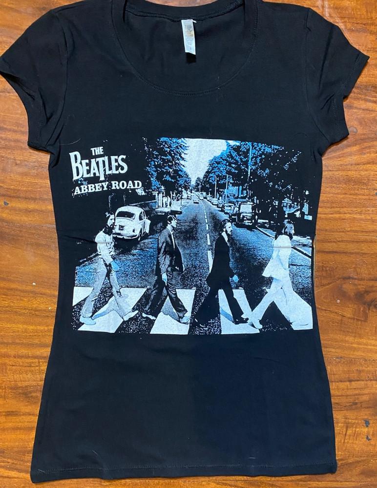 THE BEATLES Abbey Road Women s Black Stretch Graphic T-Shirt SZ S- NWOT Unisex T-Shirt XL