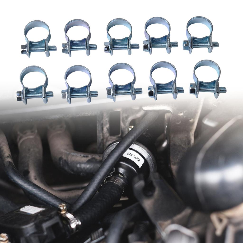 Pack of 30 Sturdy Stainlesses Steel Hose Clamps Accessory for Fuels Injection Lines 3/8Inch to 5/8Inch Diameter Pipe