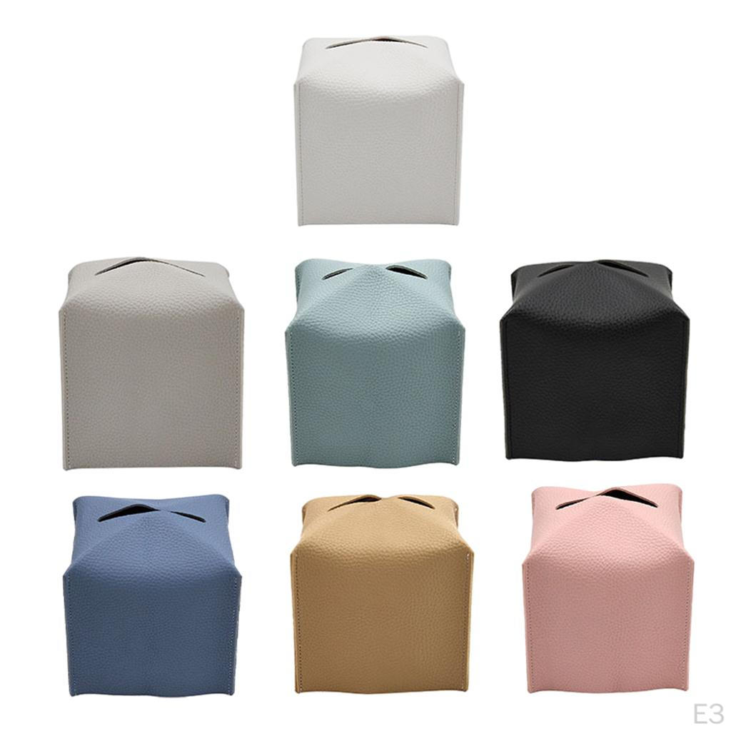 Creative Tissue Box Holder Leather for Bedroom Dressers