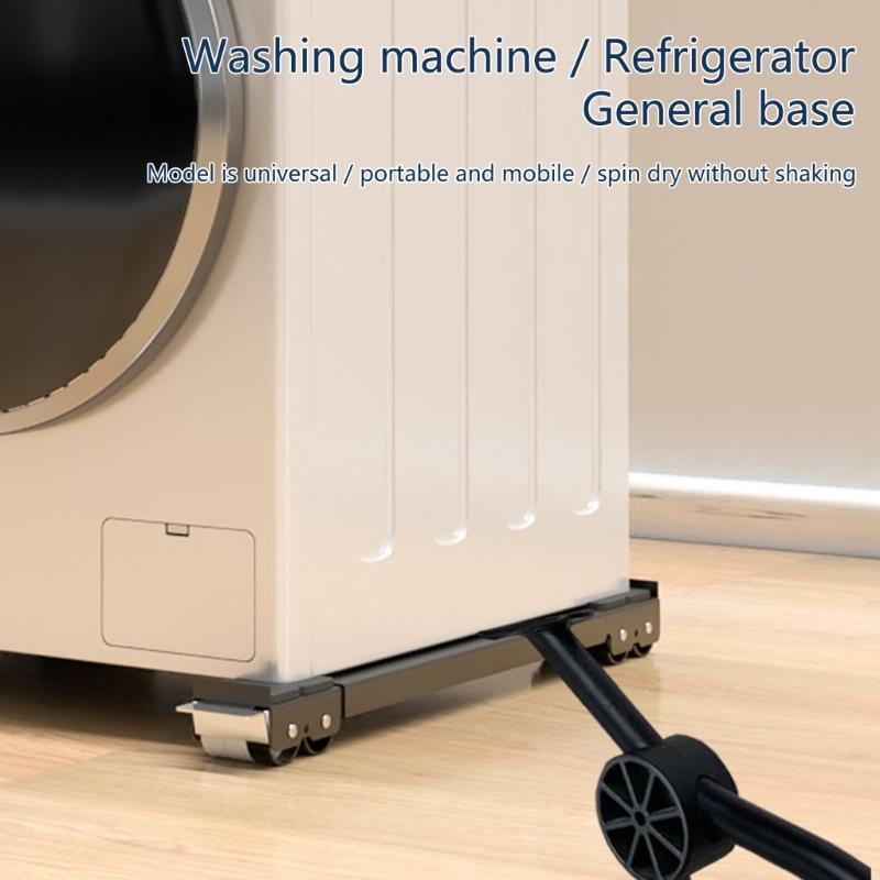 2Pcs Adjustable Extendable Washing Machine Roller Washer Dryer Stand Heavy Duty Appliance Rollers Furniture Accessories