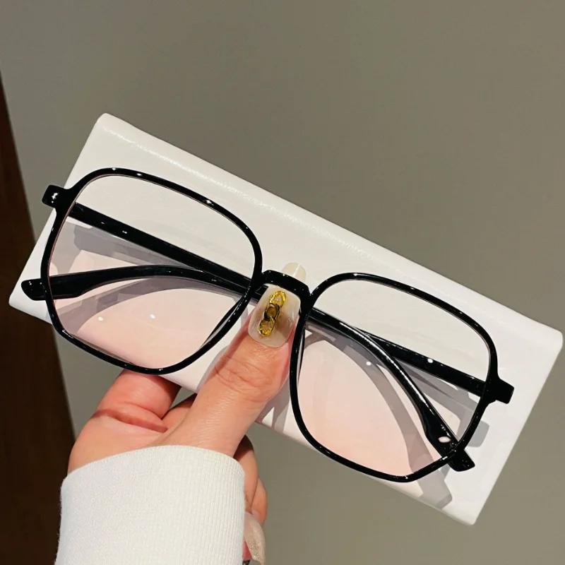 Powder Blusher Gradual Glasses Fashion Computer Anti Blue Light Goggle Women's Girl Decorative Cute Eyewear Spectacle Eyeglass