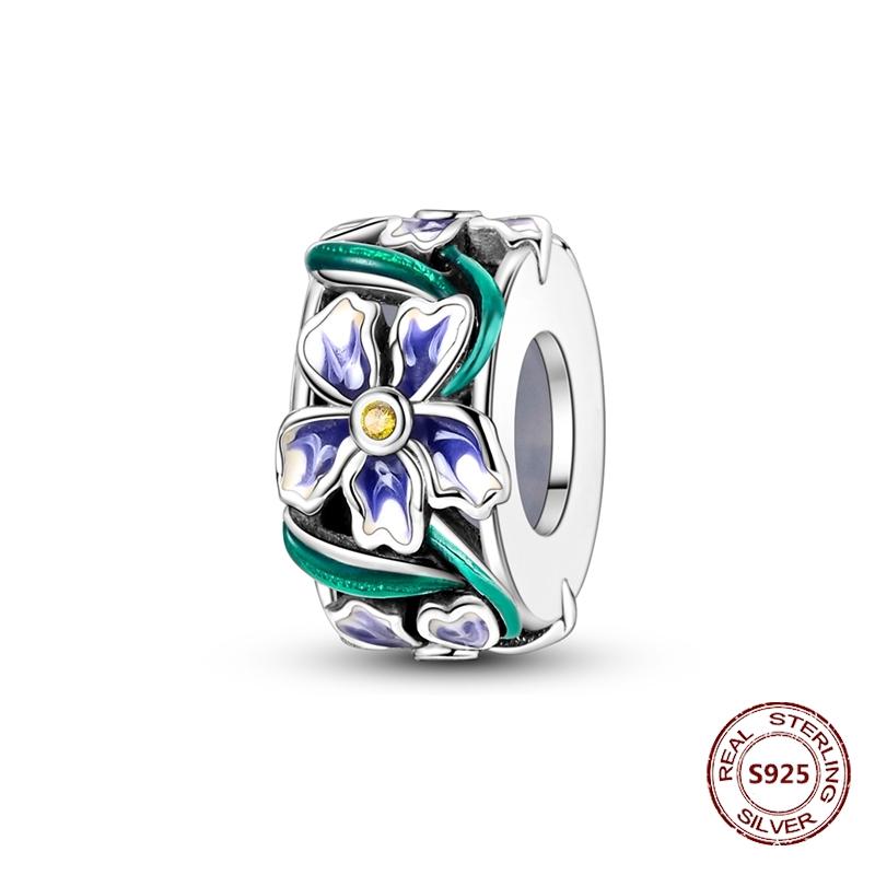 Copper Buckle Copper Charm Blue Star Moon Bead Butterfly Suitable For Original Bracelet Zircon Fine Diy Jewelry