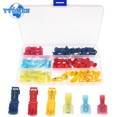 Juego de conectores T-Tap rápidos de 60 uds, Kit de conector de Cable eléctrico de bloqueo de empalme a presión de Terminal de Cable de engarzado resistente al agua