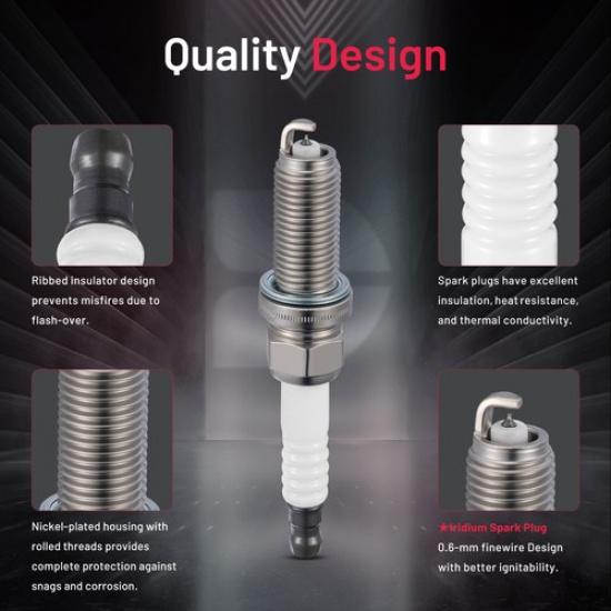 Set Of 4 Iridium Spark Plugs Fit For Mazda 2014- 6 2.5L L4 94124