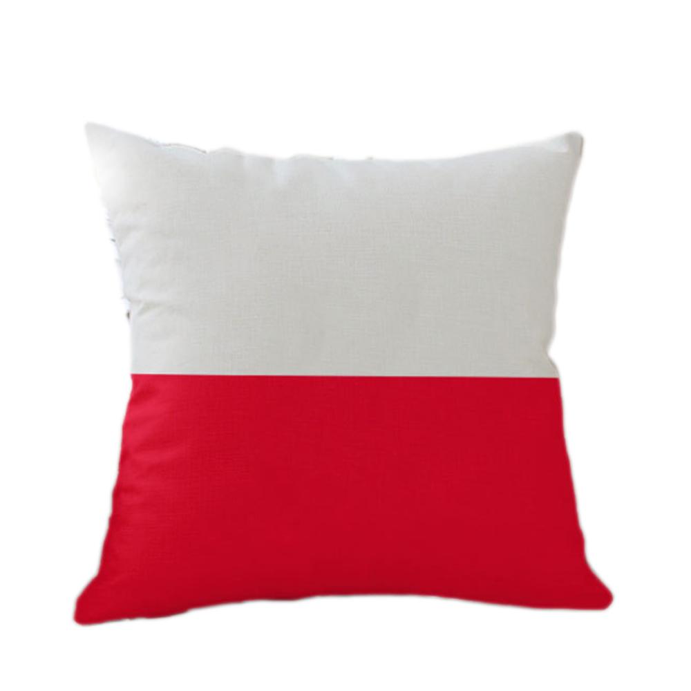 Tinika Chen Unisex Poland Flags 45X45 Cm Cotton Linen Belgian National Flag Pillow Case,Home Pillowcases New