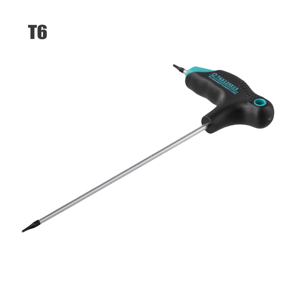 

1pc T-Handle Hex Wrench For Torx Screwdriver Chromium Vanadium Steel Double Head Wrench For Auto Bike Household Repair Tools T9