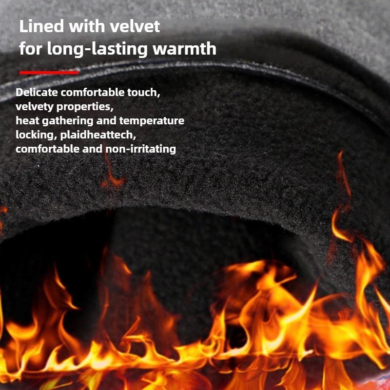 Windproof and Waterproof Outdoor Gloves with Touch Screen Thumb and Index Finger - Warm Gloves for Running and Cycling