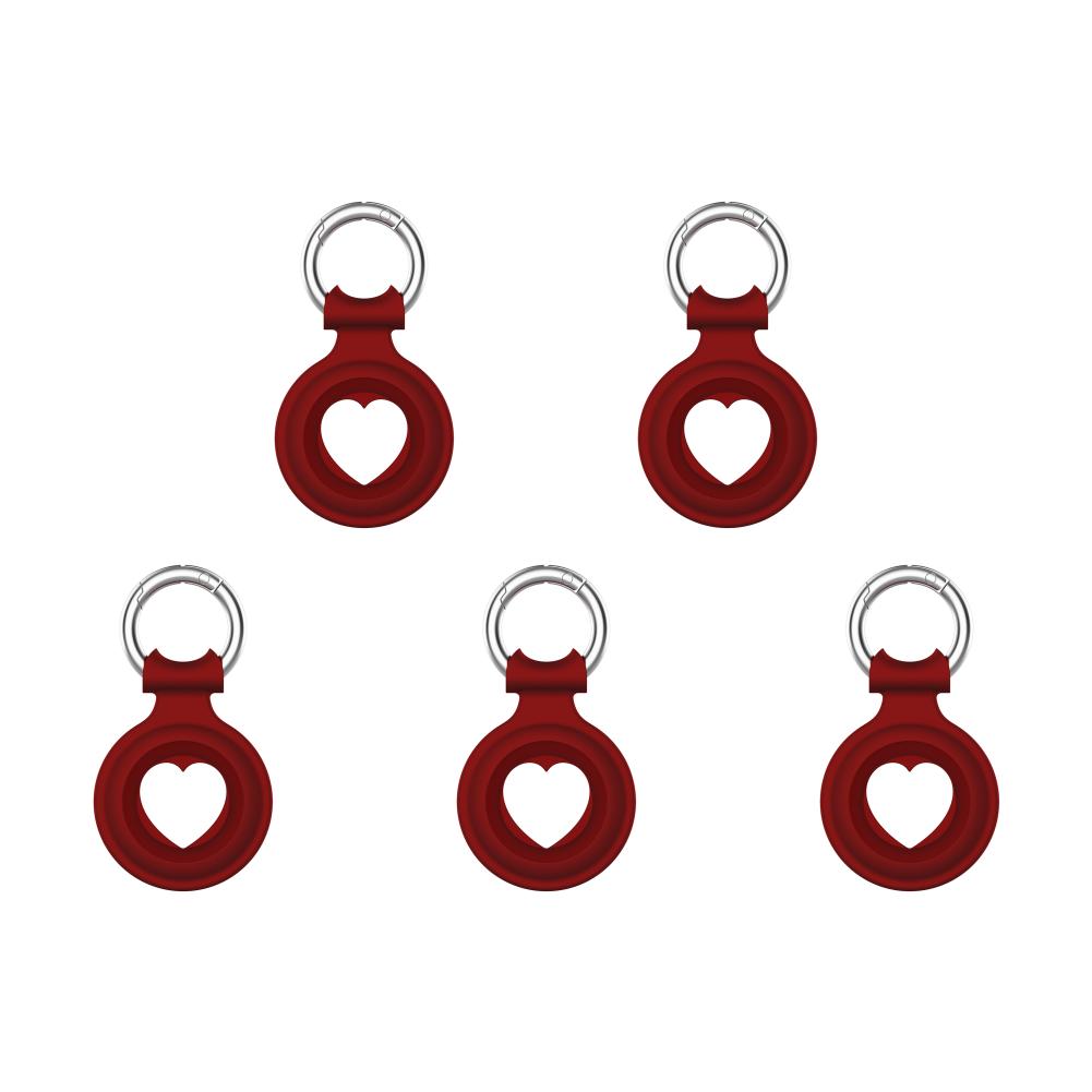 

Silicone Locator Tracker Keychain Cover for Airtags Anti-Lost Case (Red)