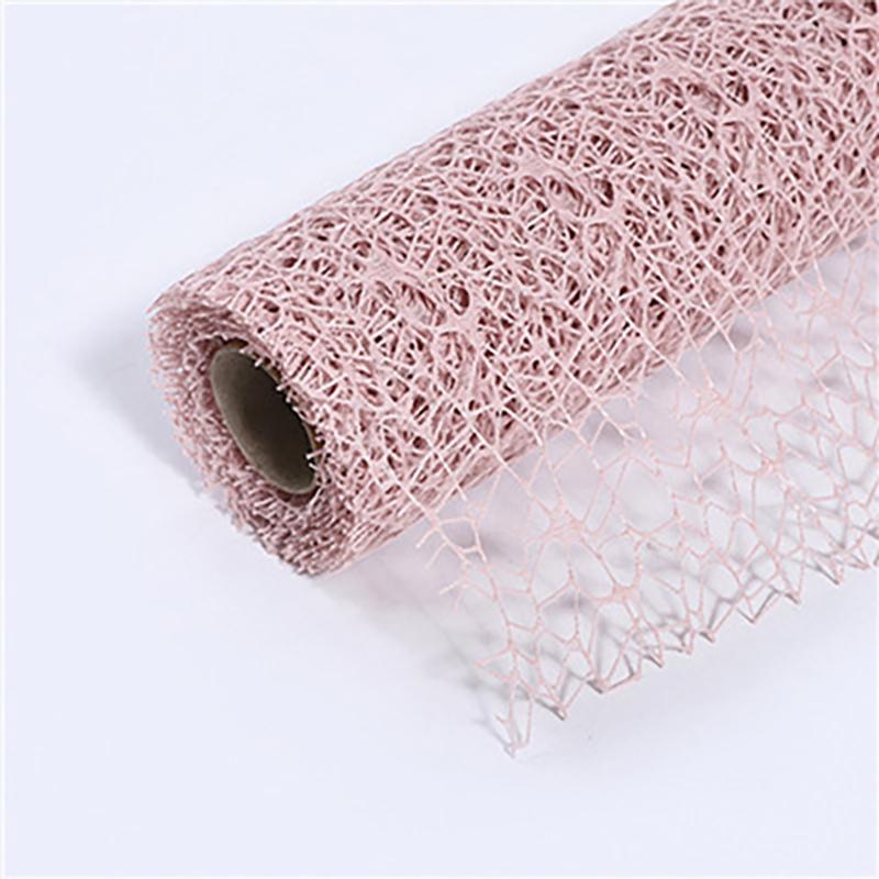 50Cm*4.5M/Roll Flower Wrapping Mesh Paper Iregular Hollow Net Wrapper Floral Bouquet Paper Fresh Flower Florist Packaging Sheet