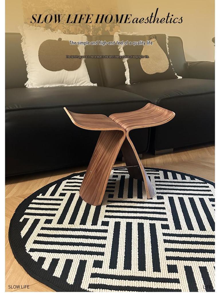 Thickened Non-slip Round Rug for Coffee Table, Bedroom, or Study Chair - Dustproof Floor Mat