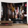 Tokyo night tapestry city nightlife Japanese style wall hanging bedroom home decoration bohemian hippie printed bed sheet