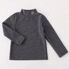 Children's velvet base shirt with autumn and winter cartoon print new style for boys and girls' student half high neck mid top