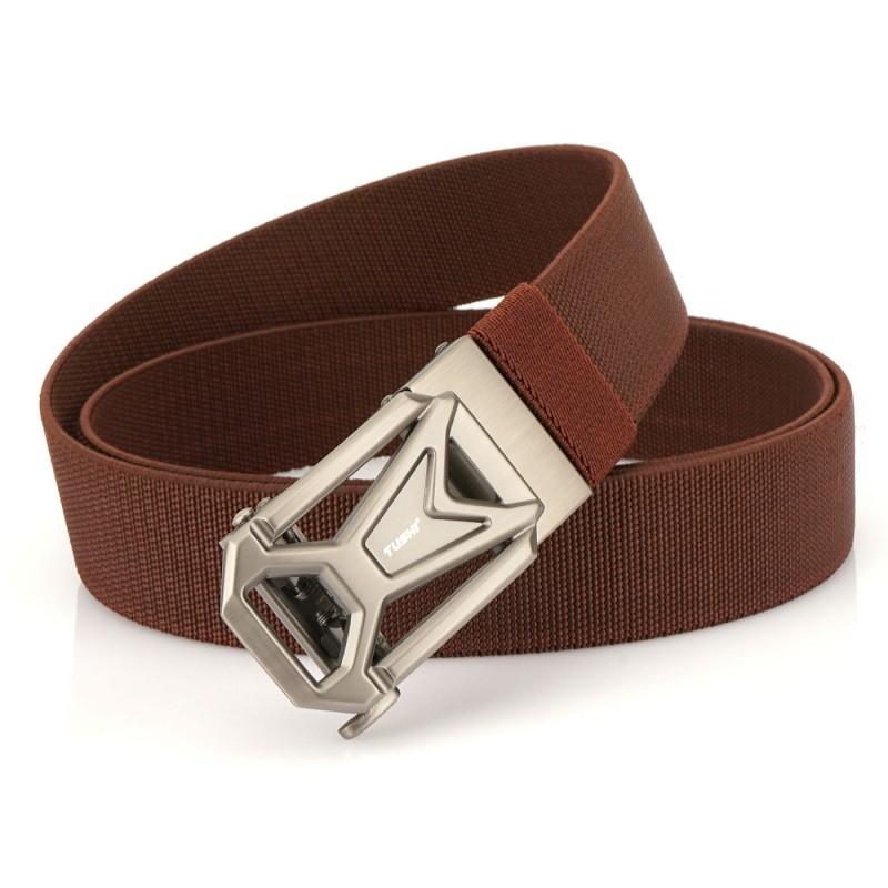 

Belt Men s Elastic Knitted Nylon Canvas Automatic Buckle Overalls Pants 120cm