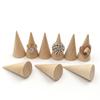 5Pcs Simple Solid Wood Rings Display Stand Organizer Cone Shape Jewelry Display Rack Finger Trinket Stand Showcase
