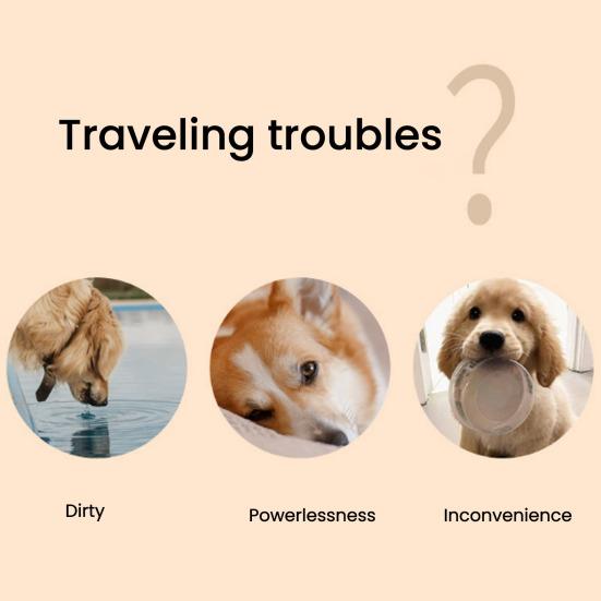 Zusammenklappbare Hundenäpfe Tragbarer 2-in-1 Haustiernapf Faltbarer Hunde-Futter- und Wassernapf Faltbarer Silikon-Napf für Reisen Camping Spaziergänge