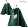 Attack On Titan Captain Cloak Anime Costume for Halloween - Wings of Freedom Green DIY Toy Role-Playing
