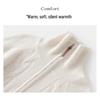 Lekasha Women's High Neck Cable Knit Cashmere Sweater - Warm for Autumn & Winter, White