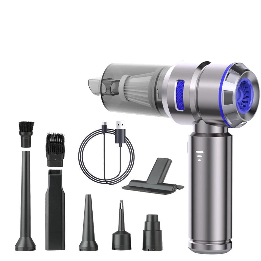 

Беспроводной автомобильный пылесос и воздуходувка 3-в-1 - Ручной циклонный пылесос 16000 Па с аккумулятором 6000 мАч синий