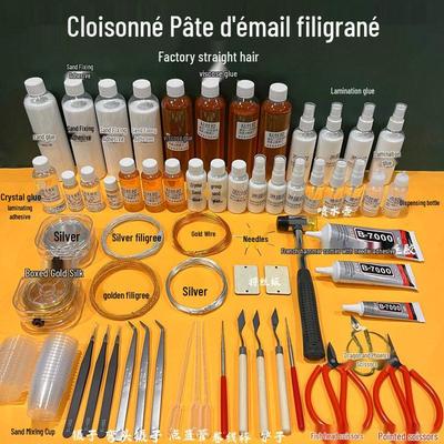 Gold Thread Sand Art Kit: Handmade Cloisonne Painting Tools for School Craft Classes