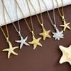Luxury Necklace Featuring Small Sea Star Design, A Unique Beach-themed Accessory for Casual Vacations, Stylish Collar Chain.
