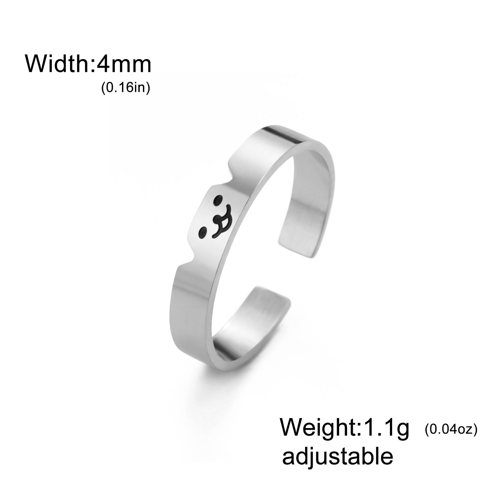 

Cute Cat Dog Open Rings for Men Women Girls Stainless Steel Opened Finger Ring Pet Lovers Jewelry Fashion 2026 Trend Party Gifts