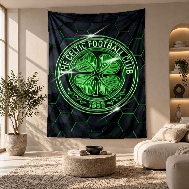 Decorative Tapestry,Celtic FC Printed Wall Art, Lightweight Wall Hanging For Bedroom Background