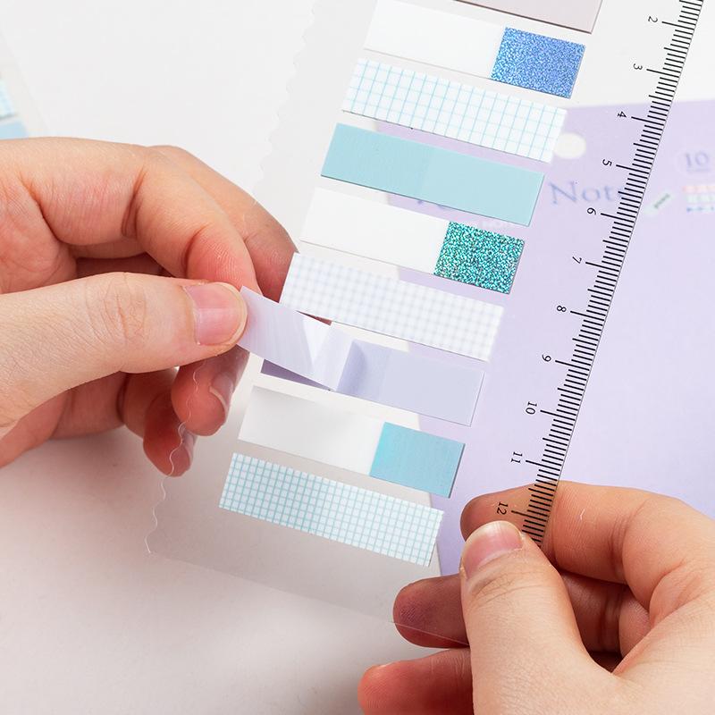 200Pc Self Adhesive Index Tabs Page Markers Transparent Waterproof Sticky Notes for Classifying Files Flags Planner Stickers
