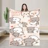 Bubu Dudu Süßer Cartoon-Bär Charakter Warme Weiche Decke Kawaii Panda Plüsch Überwurfdecke Schlafzimmer Flanell Bettüberwurf Sofabezug