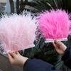Feather1Meter Natural Ostrich Feathers Trim Fringe 8-10cm Fluffy Real Ostrich Feather Ribbon for Wedding Party Dress Sewing Decoration