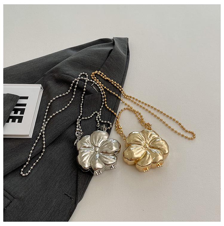 2024 Florale Socialite Abend-Clutch: Modische Ketten-Umhänge- & Schultertasche