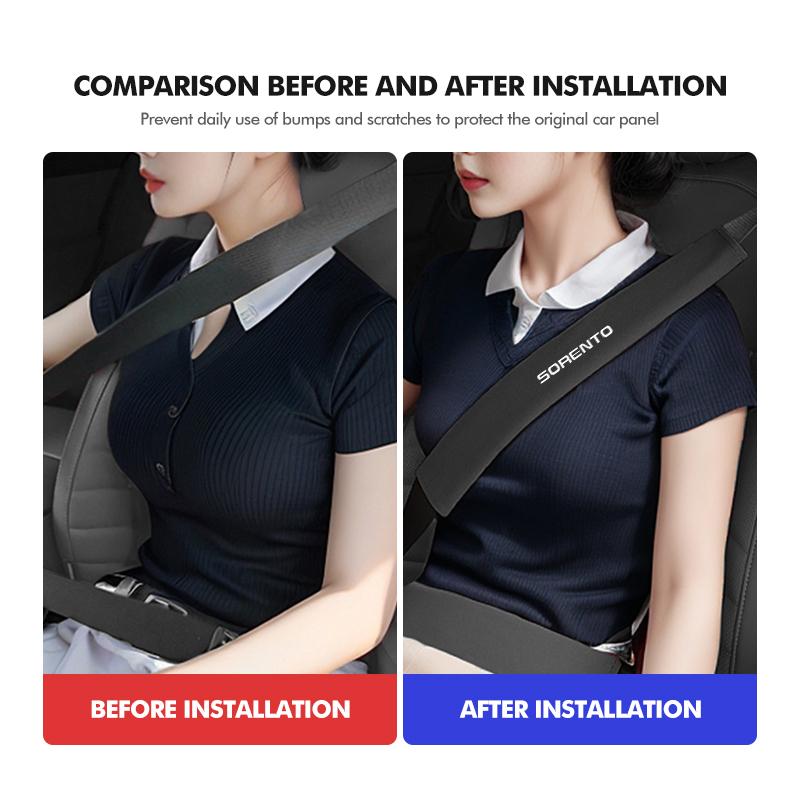 BBED7 Car Seat Belt Cover Shoulder Strap Pad Accessories For KIA Ceed Rio K5 K2 Optima Soul Picanto Stonic Venga