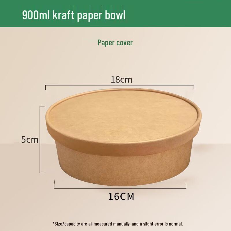 

Disposable Kraft Paper Food Container with Lid