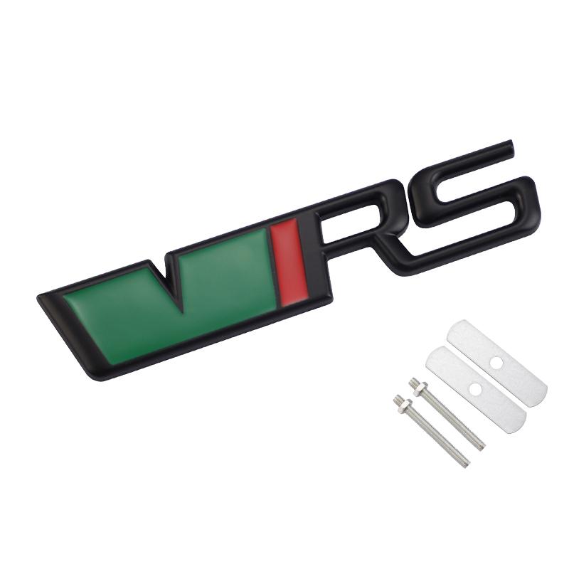 AAAJB1 1Pcs Car Badge Sticker Letters Emblem Front Grille Body Decal For Skoda Octavia Superb Rapid Kodiaq Karoq Fabia Kamiq Vision RS