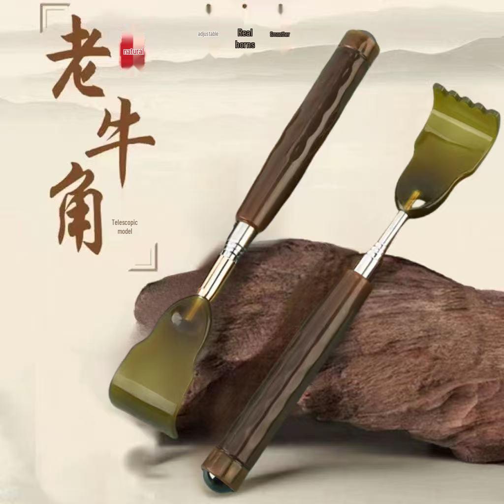 Retractable Long-Handled Back Scratcher and Massager with Claw Rake Design