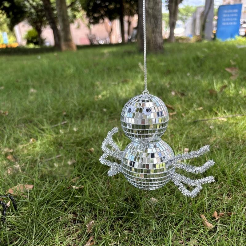 Mirrored Halloween Spiders Ornament For Fireplaces Displays Gift Bags And Themed Winter Party Decorations
