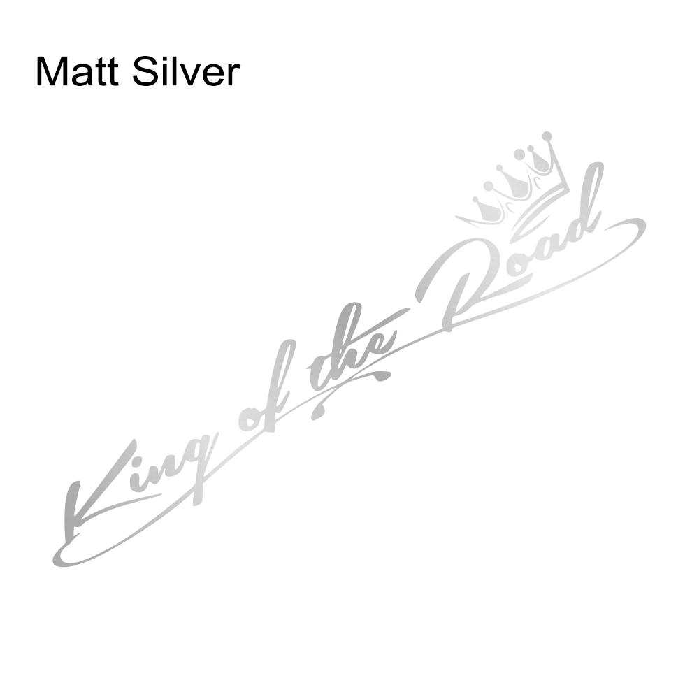 King of the Road Slogan Car Sticker Car Front Rear Windshield Self-Adhesive Vinyl Decal Waterproof Auto Decoration Accessories