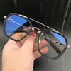 Double Beam Square Myopia Glasses Anti Blue Light Eyewear Oversized Men Women Matte Frame Prescription Eyewear Diopter -1.0 To -6.0