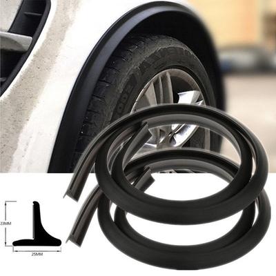 2Pcs Car Splash Guard Fender Flare Extension Wheel Eyebrow Moulding Trim Wheel Arch Strip Extenders Decorative