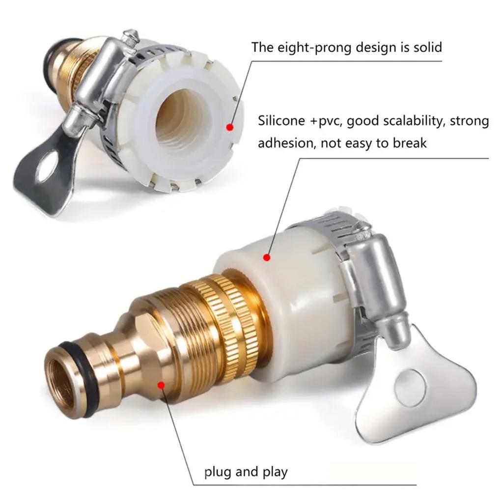Multi Functional Universal Hose Faucet Connector Faucet Faucet Connector Garden Water Pipe Fittings Faucet Adapter Watering Gard