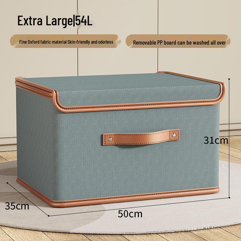 

Моющийся складной контейнер для хранения одежды из ткани Оксфорд с крышкой - Органайзер большой вместимости Large 44*30*29 cm