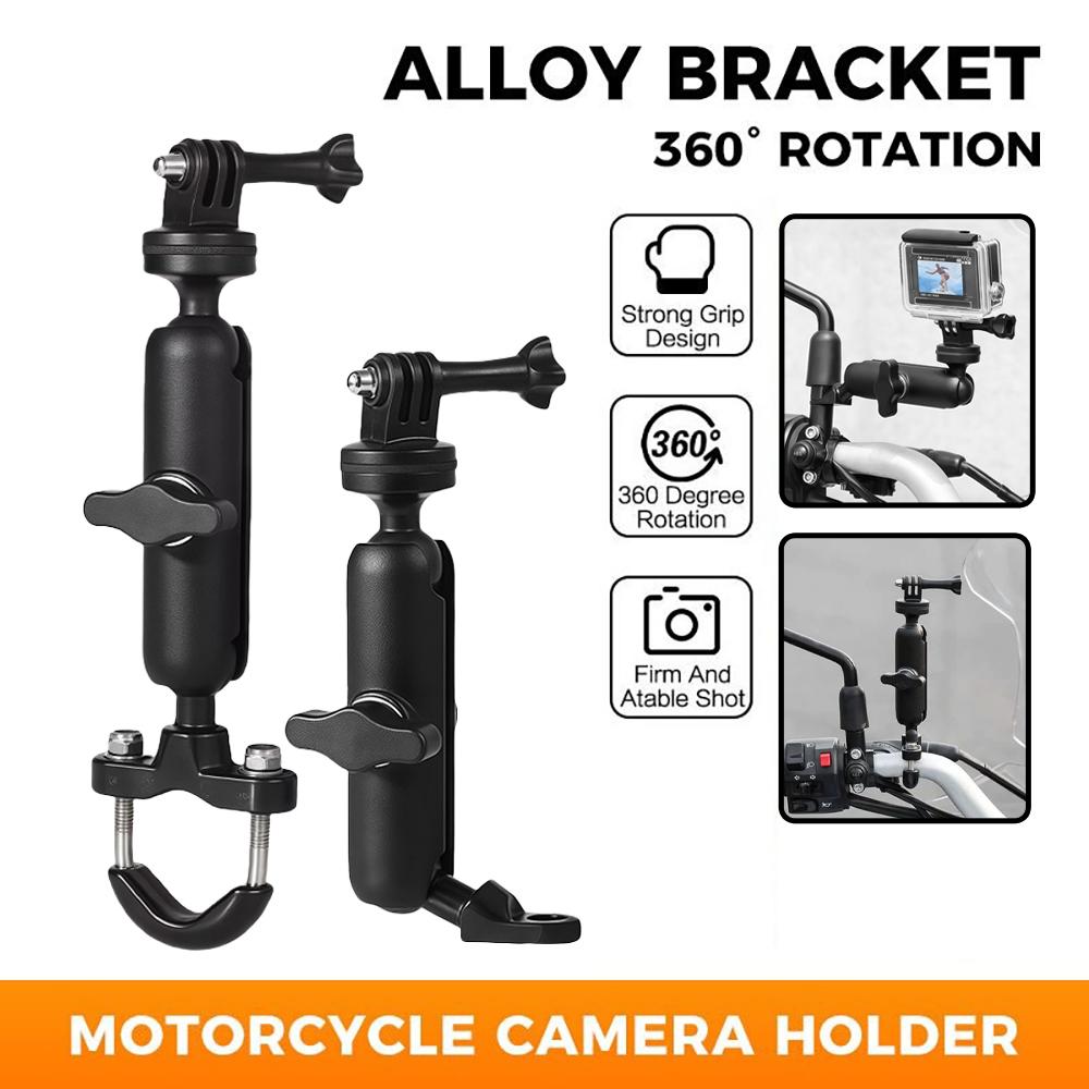 360° Motorrad Lenkerhalterung Aluminium Halter Fahrrad Halterung Für Gopro Hero 12 11 10 9 8 Insta360 Osmo Action Kamera Zubehör