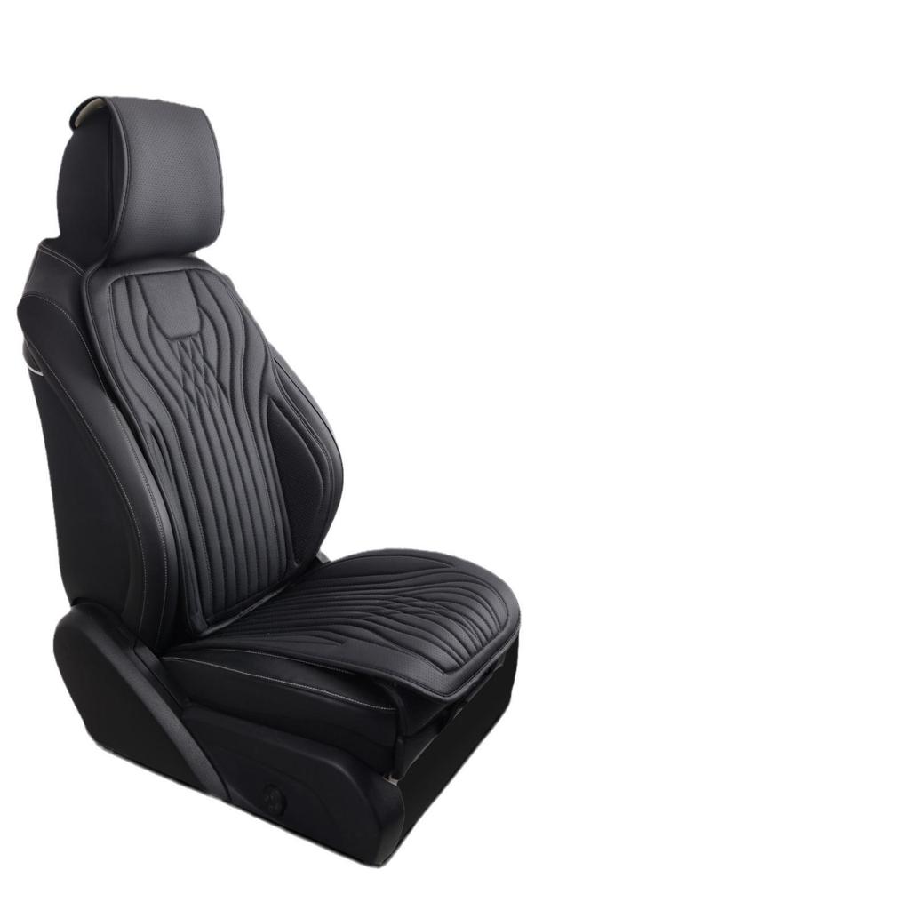 Four Seasons Universal Perforated Leather Car Seat Cushion 3-Piece Set for Driver & Passenger